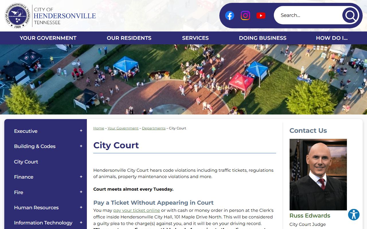 Hendersonville DUI Records from the city court