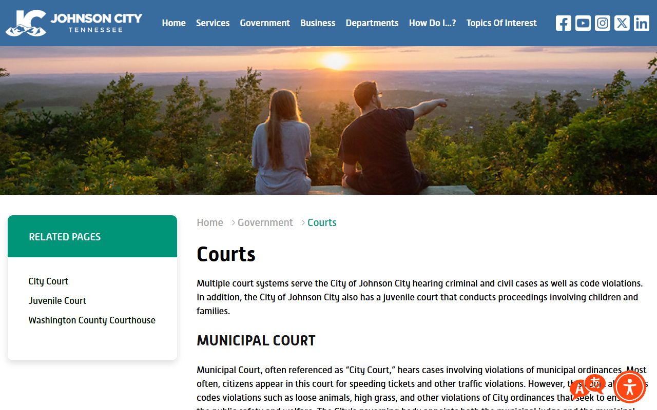 Johnson City DUI records at the municipal city court