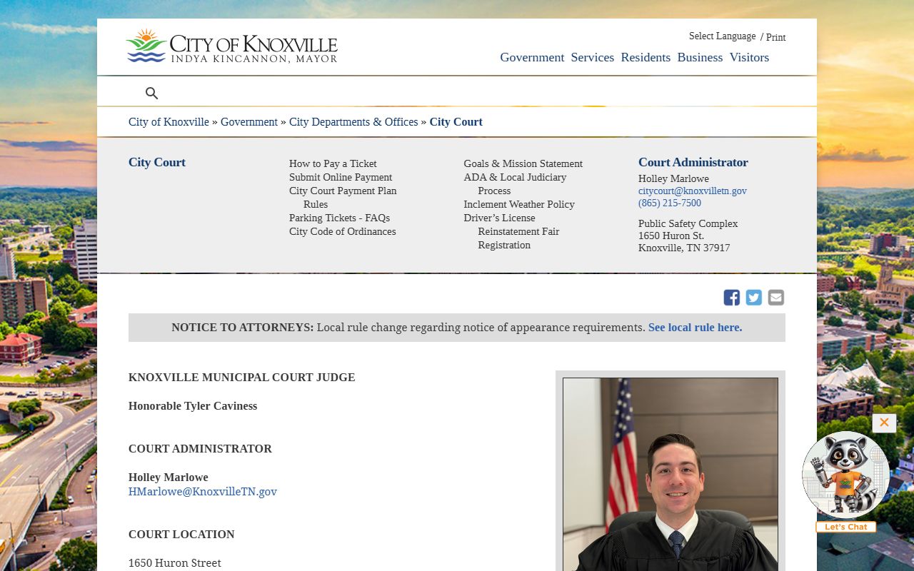 Knoxville DUI records at the municipal city court