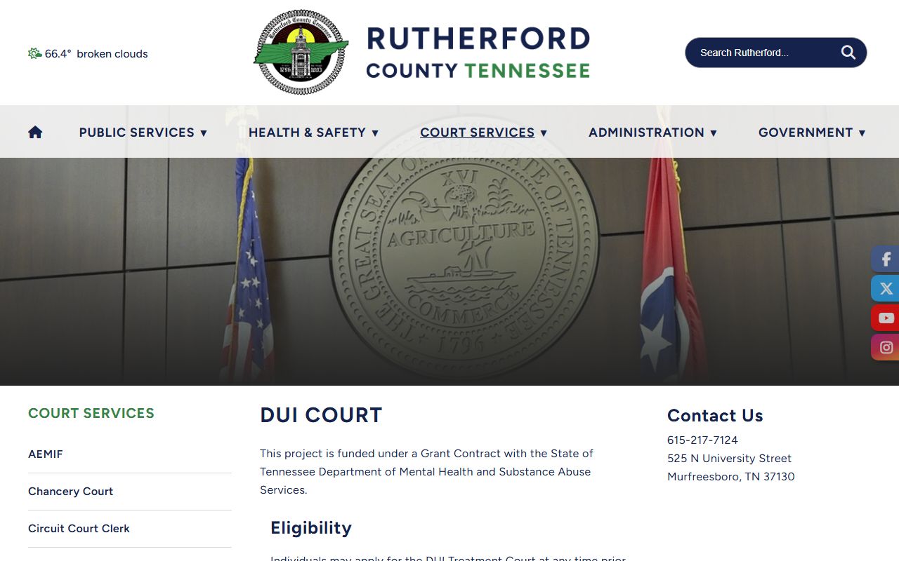 Murfreesboro DUI records and the county DUI court