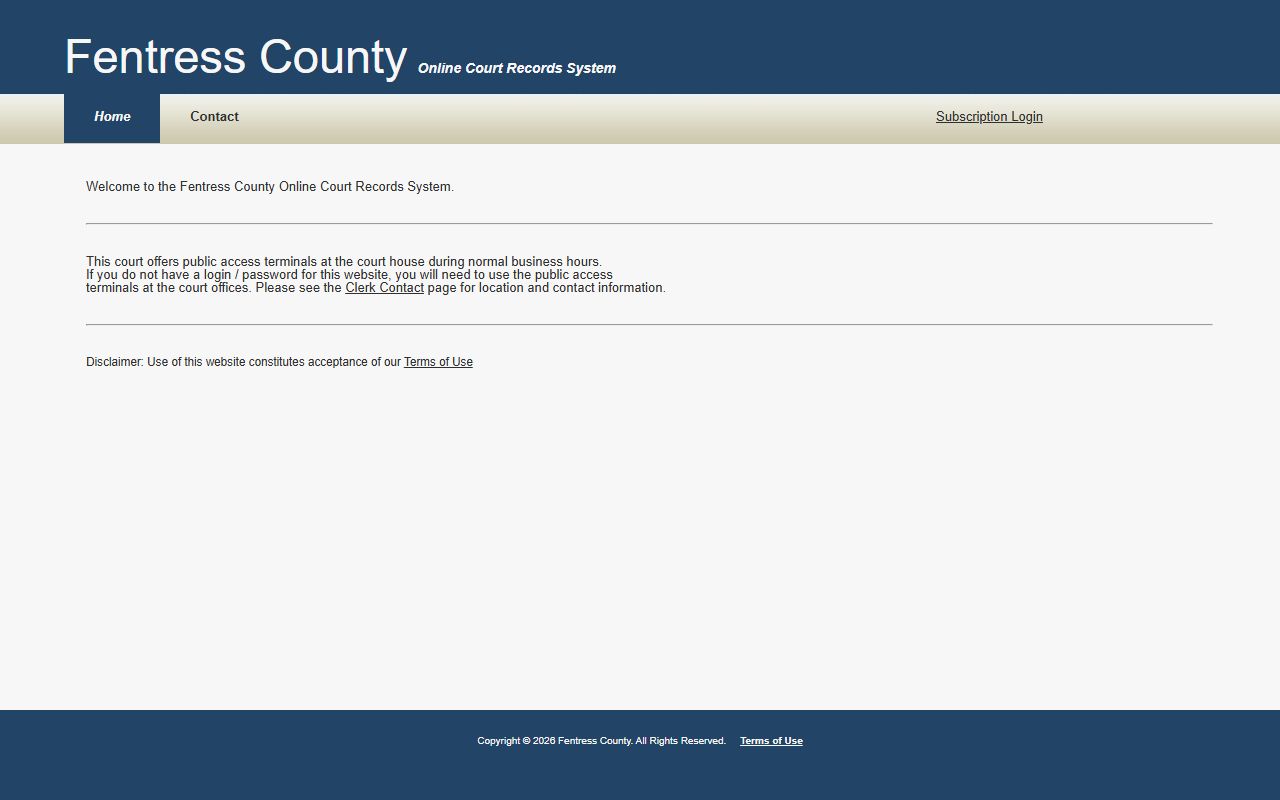 Fentress County DUI Records through the county court records portal