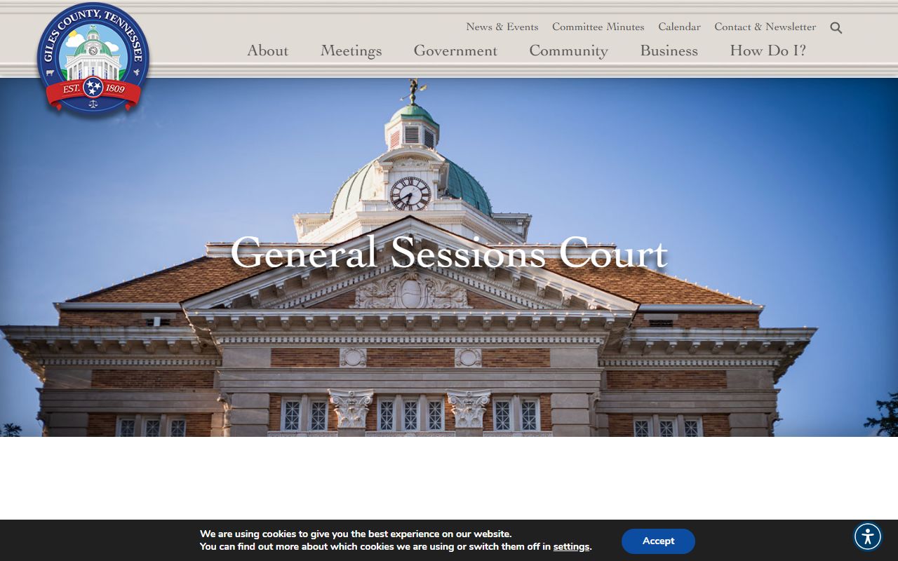 Giles County DUI Records through the General Sessions Court