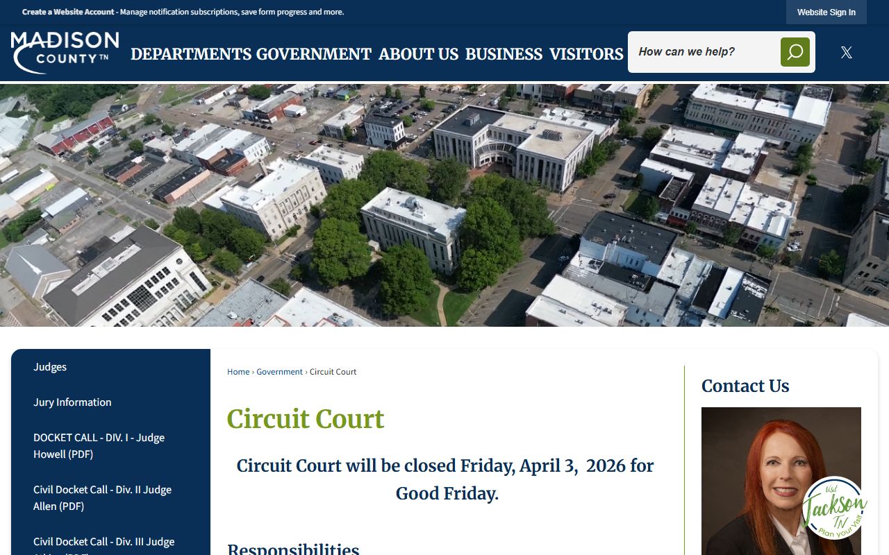 Madison County DUI Records search at Madison County Circuit Court